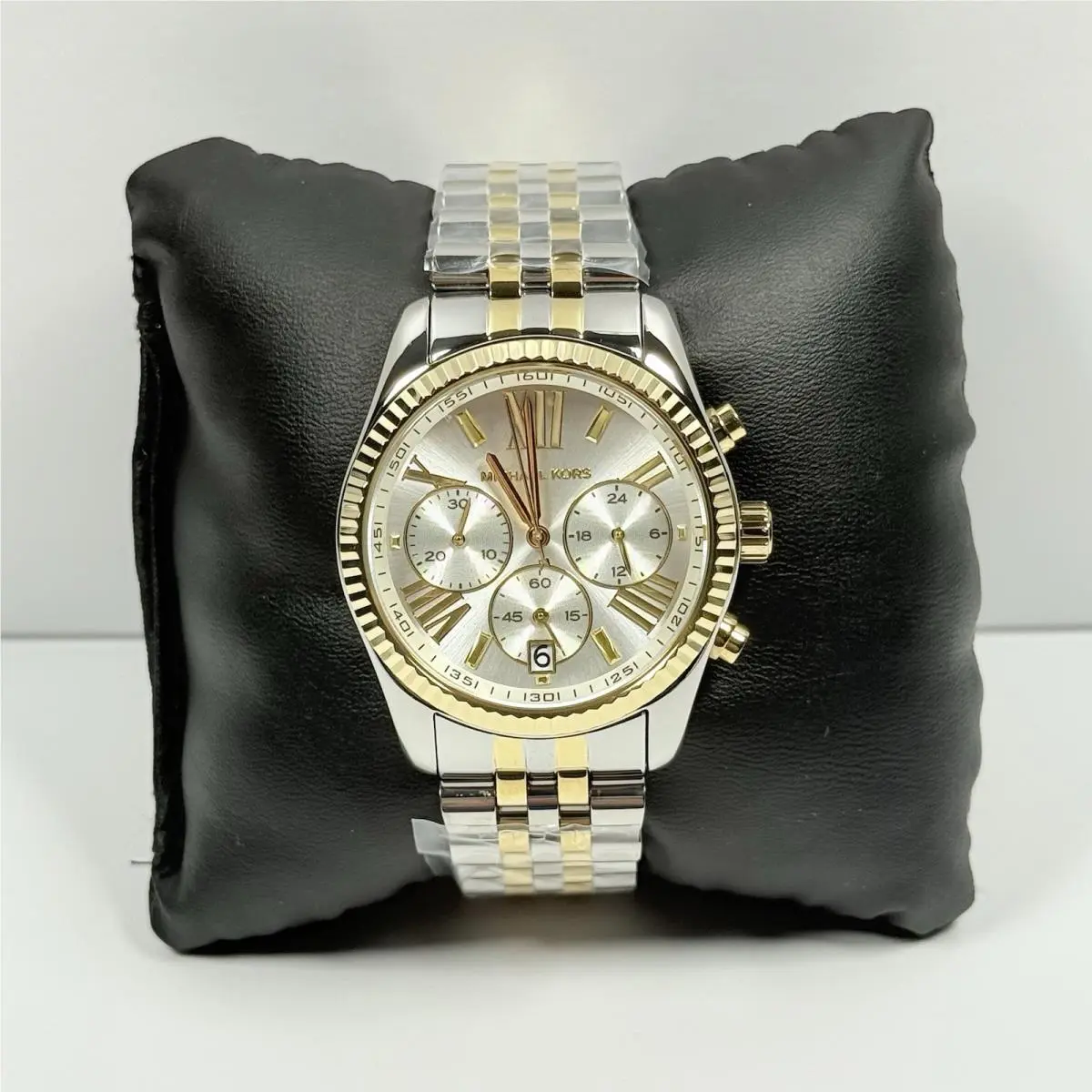 Michael Kors Lexington MK5955 Chronograph White Dial Two Tone Women’s Watch