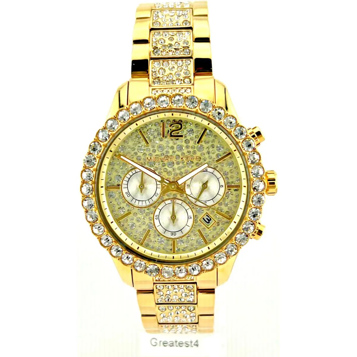 Michael Kors Layton MK6977 Gold Tone Chronograph Quartz 42 mm Unisex Watch