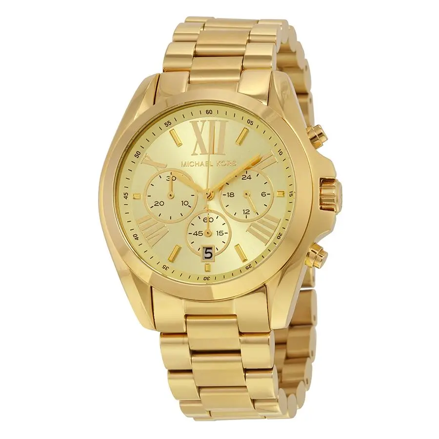 Bradshaw Gold Tone Roman S Chronograph Bracelet Watch MK5605 by Michael Kors