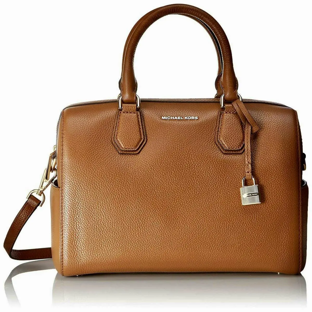 Kors Mercer Medium Luggage/ Brown Leather Duffle Bag