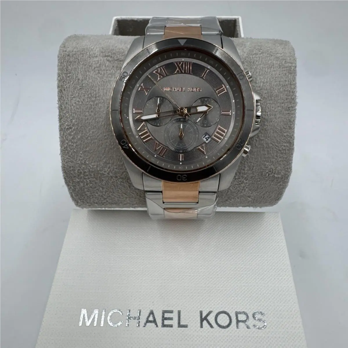 Michael Kors Oversized Alek Silver Rose Gold MK8902 Men`s Watch