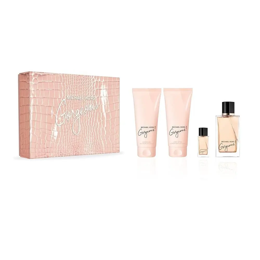 Michael Kors Gorgeous 4 Pc Set 3.4oz Edp Spray 0.16oz Edp Spray 3.4oz