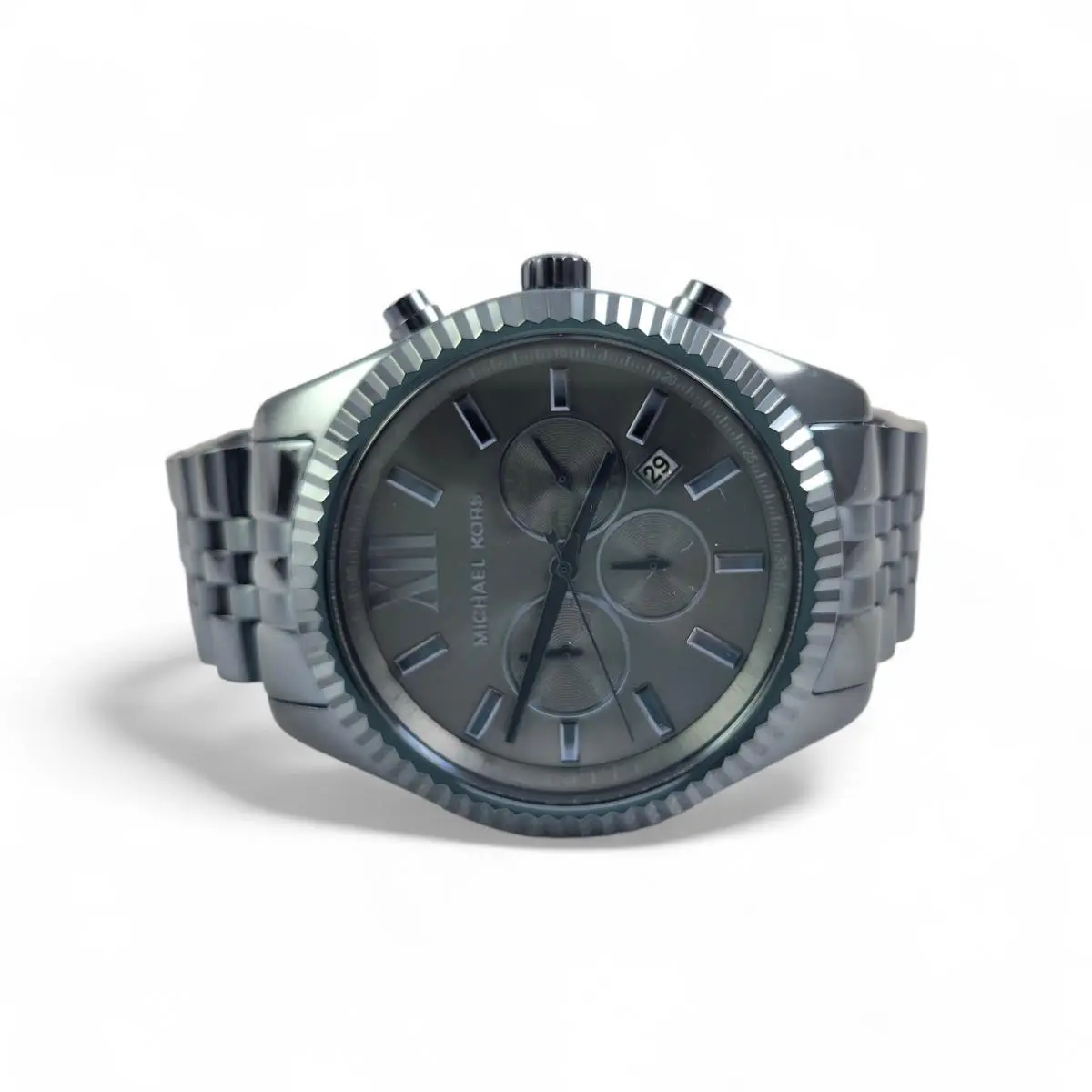 Michael Kors Lexington Oversized Blue Mens Watch MK8480 + Box