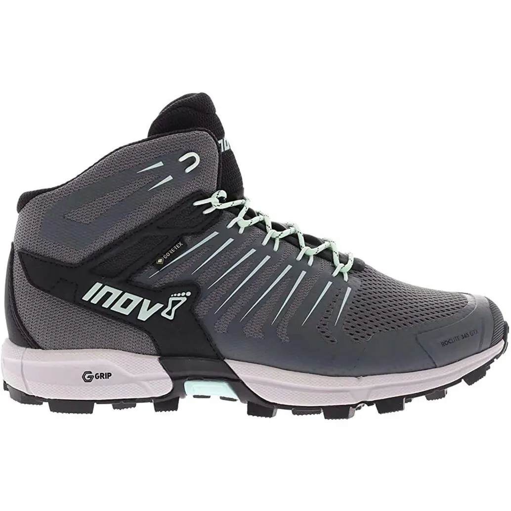 Inov-8 Women`s Roclite G 345 Gtx Grey/mint Size 11 Hiking and Walking Shoes - Grey/Mint, Manufacturer: Grey/Mint