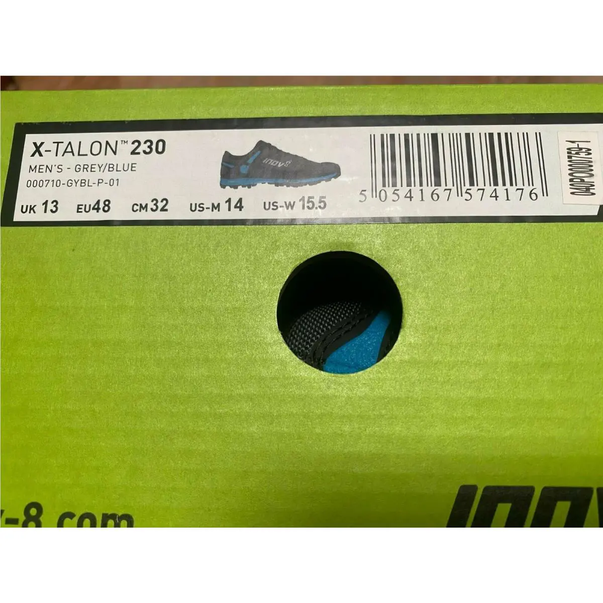 inov-8 shoes - X-TALON 230 - Gray / Blue (UPC: 5054167574176) 7
