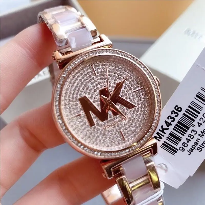 Sofie Rose Gold Blush Pink Crystal Women MK4336 Watch by Michael Kors