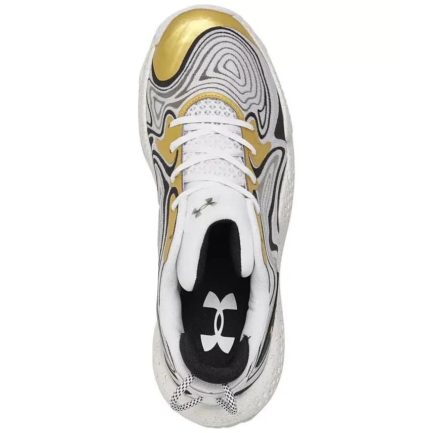 Under Armour shoes - Under Armour Spawn 6 - Spawn - 3027263100 - White / Black / Metallic Gold 4
