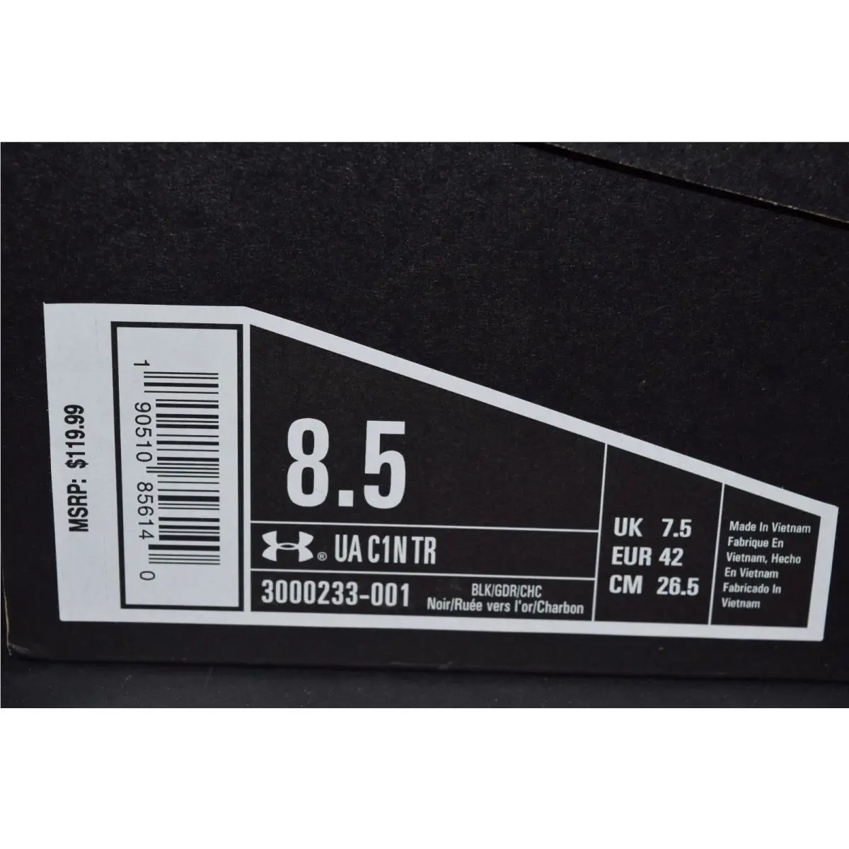 Under Armour shoes - Black, Gold 6