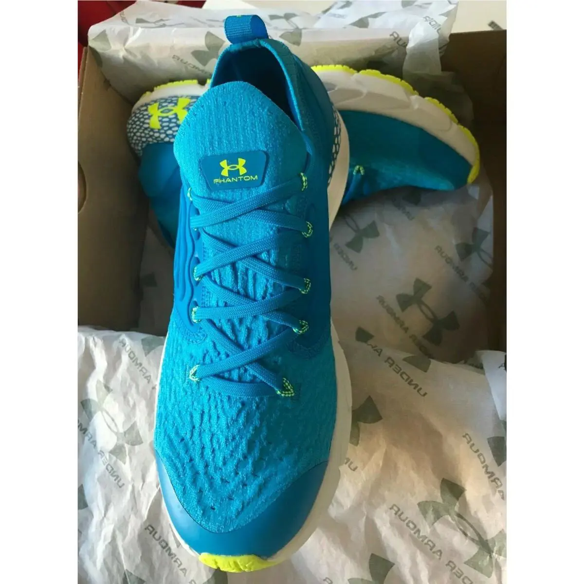 Under Armour shoes - UNDER ARMOUR HOVR PHANTOM 2 - 3023025-402 - BLUE/WHITE/YELLOW 7