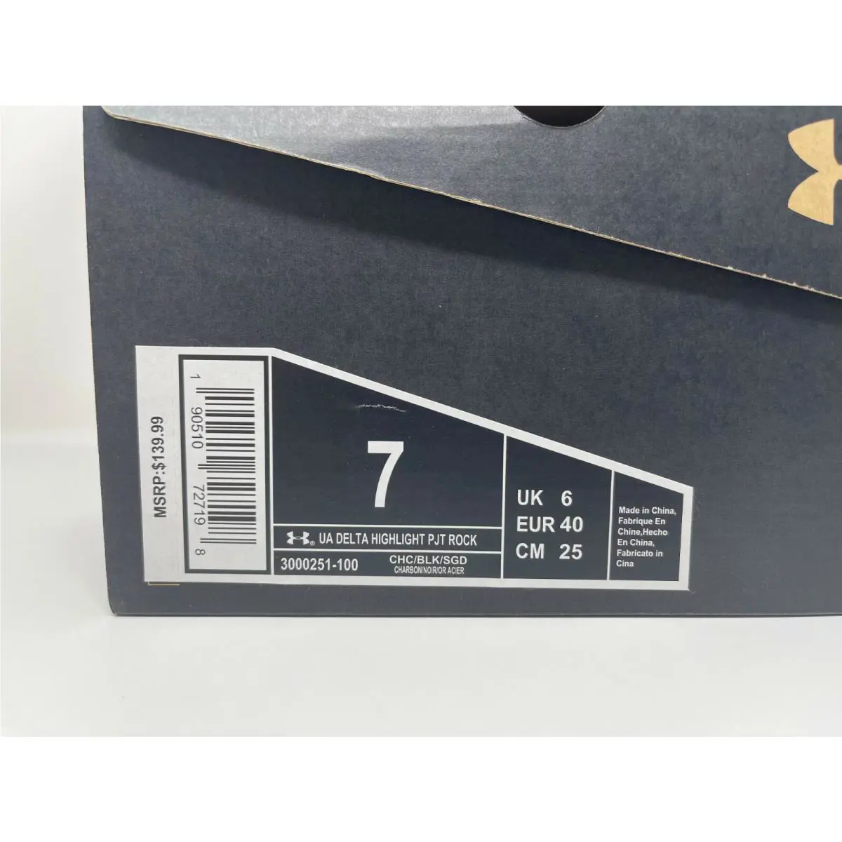 Under Armour shoes - Delta Highlight PJT Rock - Delta Highlight PJT Rock - 3000251-100 - Black 10