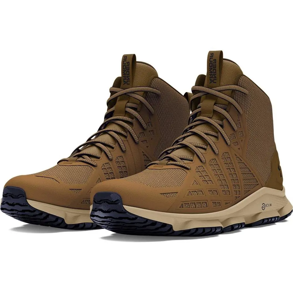 Under Armour 3025575 Men`s UA Micro G Strikefast Mid Tactical Shoes Duty Boots - Coyote Brown