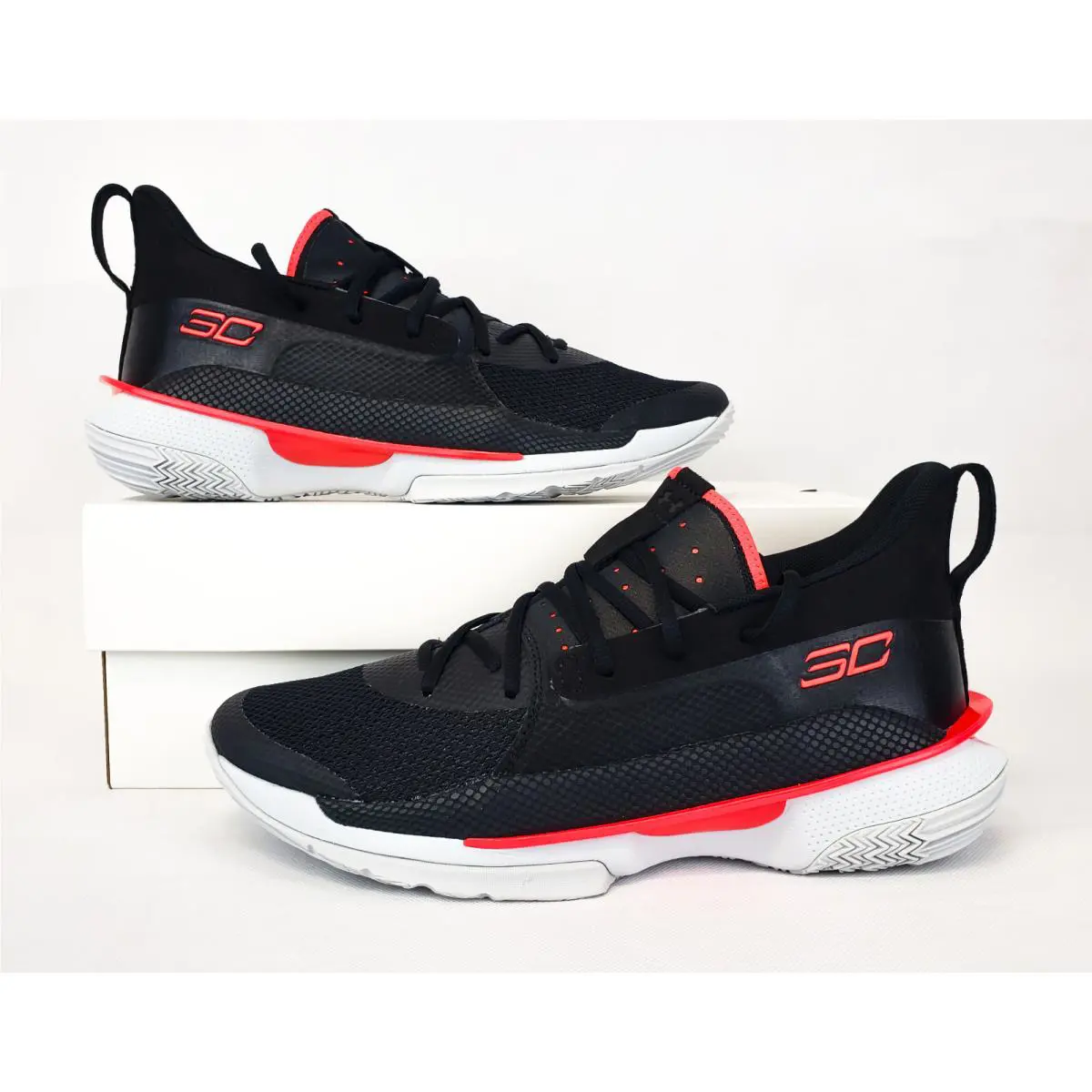 Under Armour shoes - Curry 7 - Curry - 3021258-001 - Black, Manufacturer: Black / White / Beta Red 8