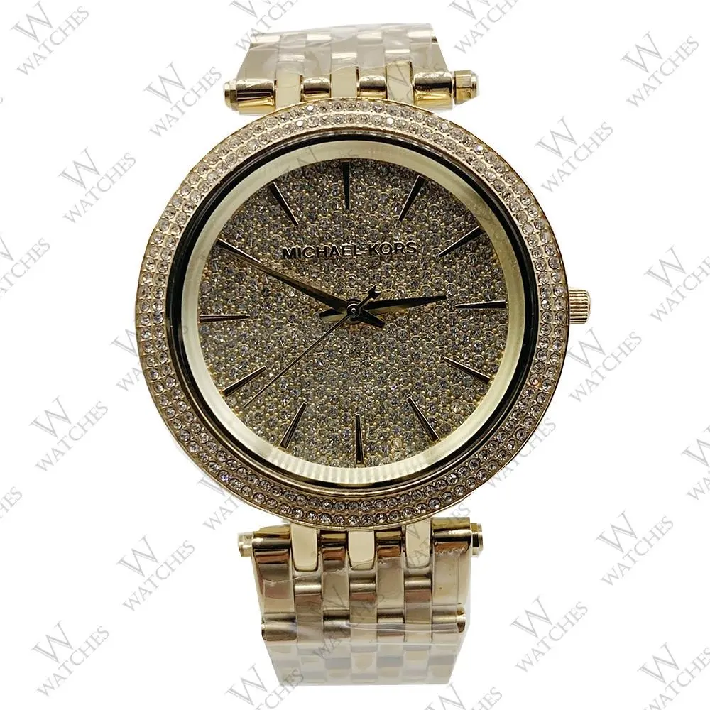 Michael Kors MK3438 Women`s Darci Gold Tone Stainless Steel Glitz Dial Watch