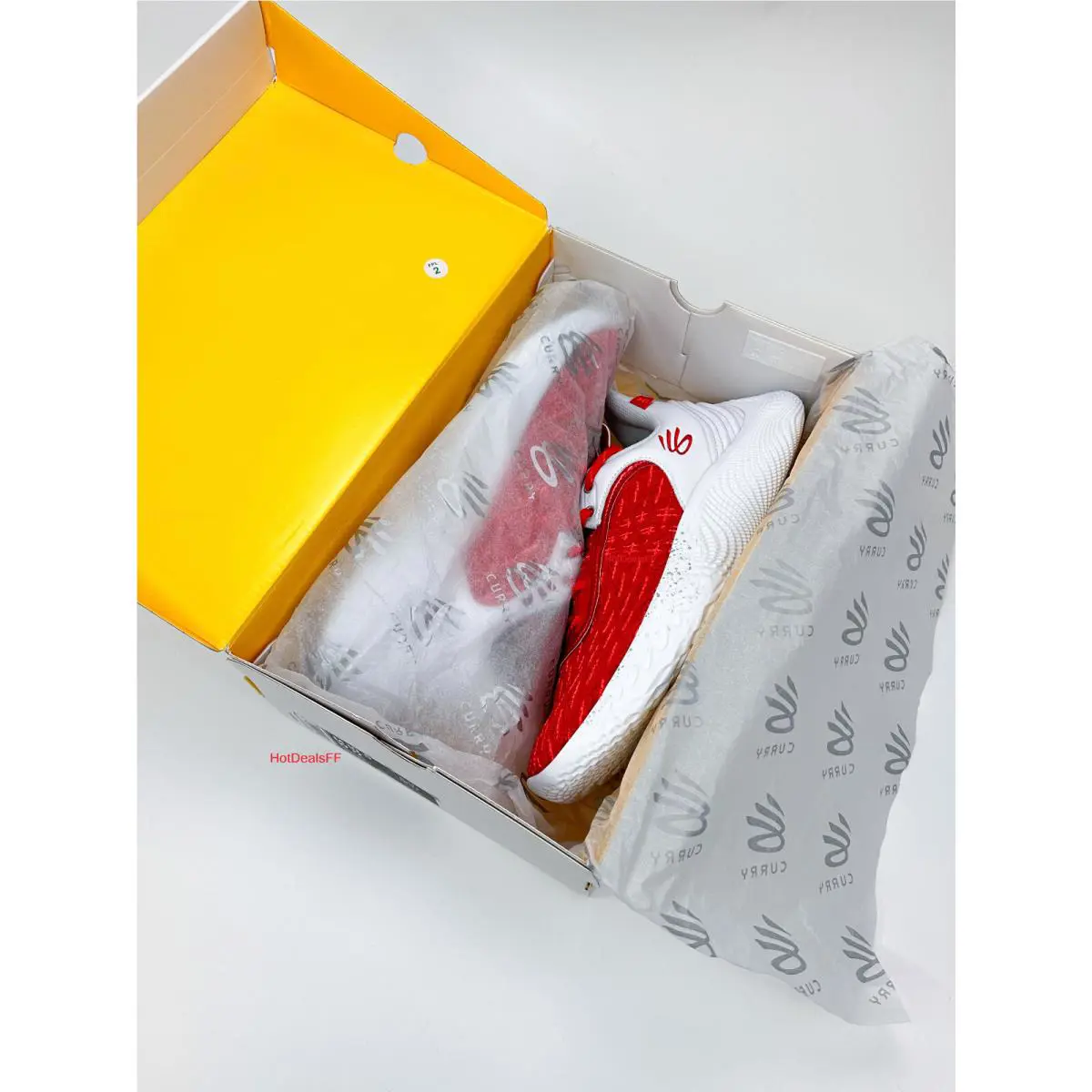 Under Armour shoes - Under Armour Curry Flow - Curry Flow - 3025631-100 - Red, Manufacturer: White / Red 15