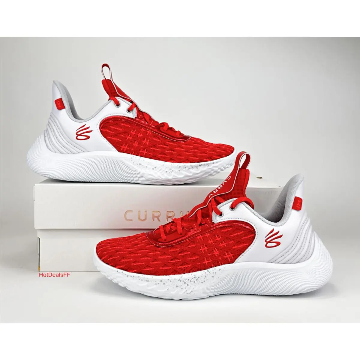 Under Armour shoes - Under Armour Curry Flow - Curry Flow - 3025631-100 - Red, Manufacturer: White / Red 6