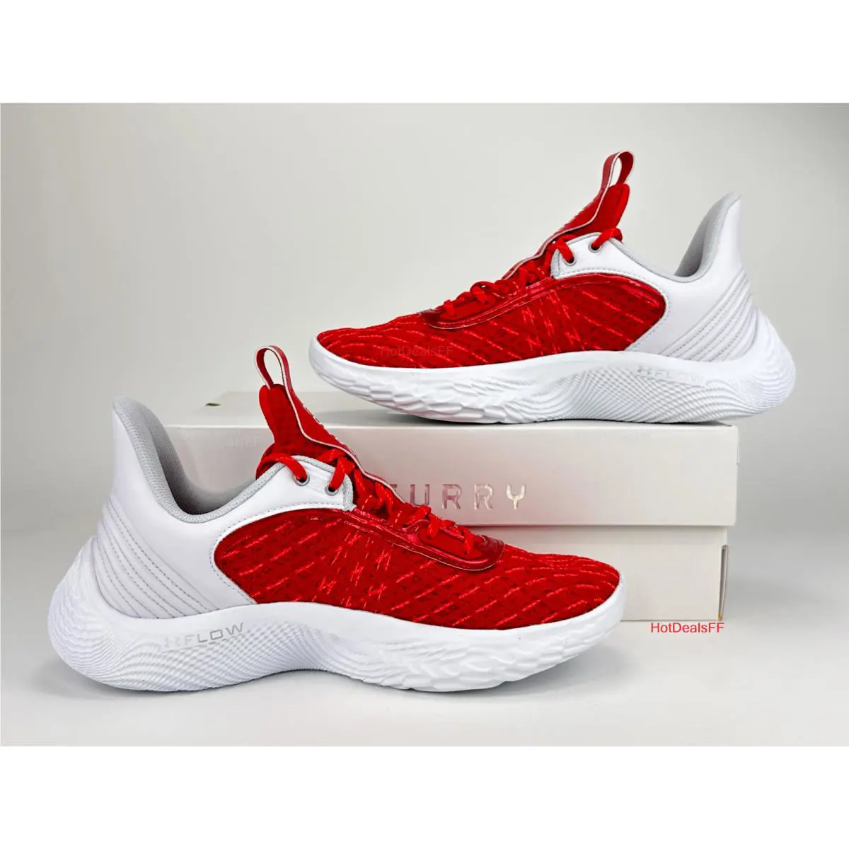 Under Armour shoes - Under Armour Curry Flow - Curry Flow - 3025631-100 - Red, Manufacturer: White / Red 7