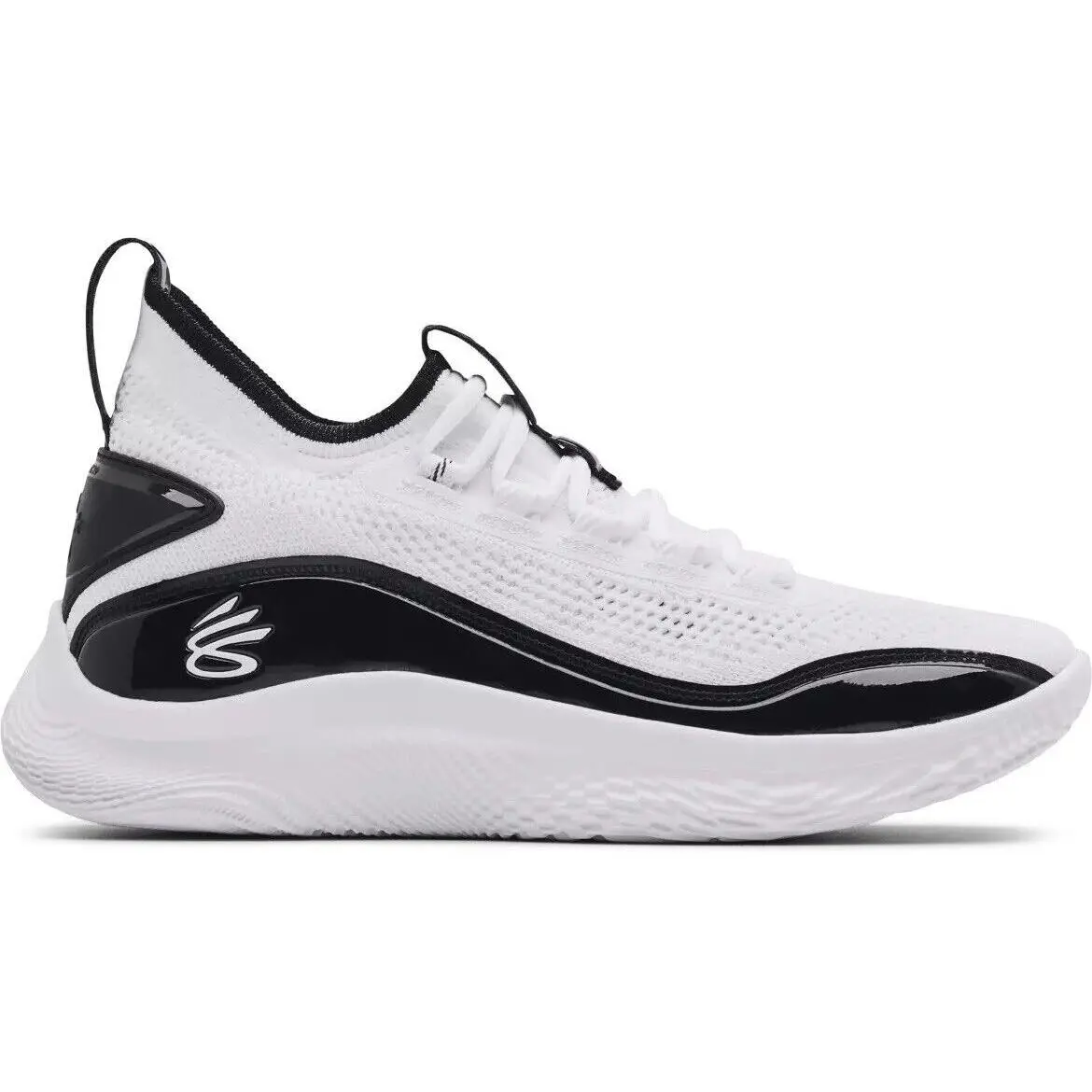 Men Under Armour Team Curry 8 Basketball Shoes Size 12.5 White Black 3024785 111 - White