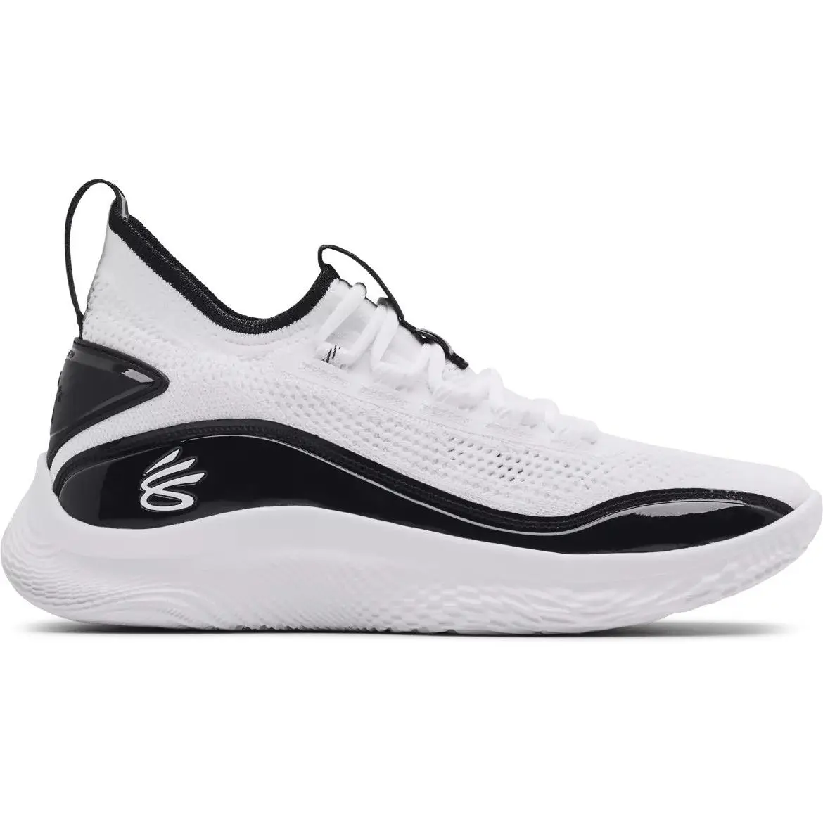 Women Under Armour Team Curry 8 NM Basketball Shoes Size 5.5 White Black 3024785 - Black