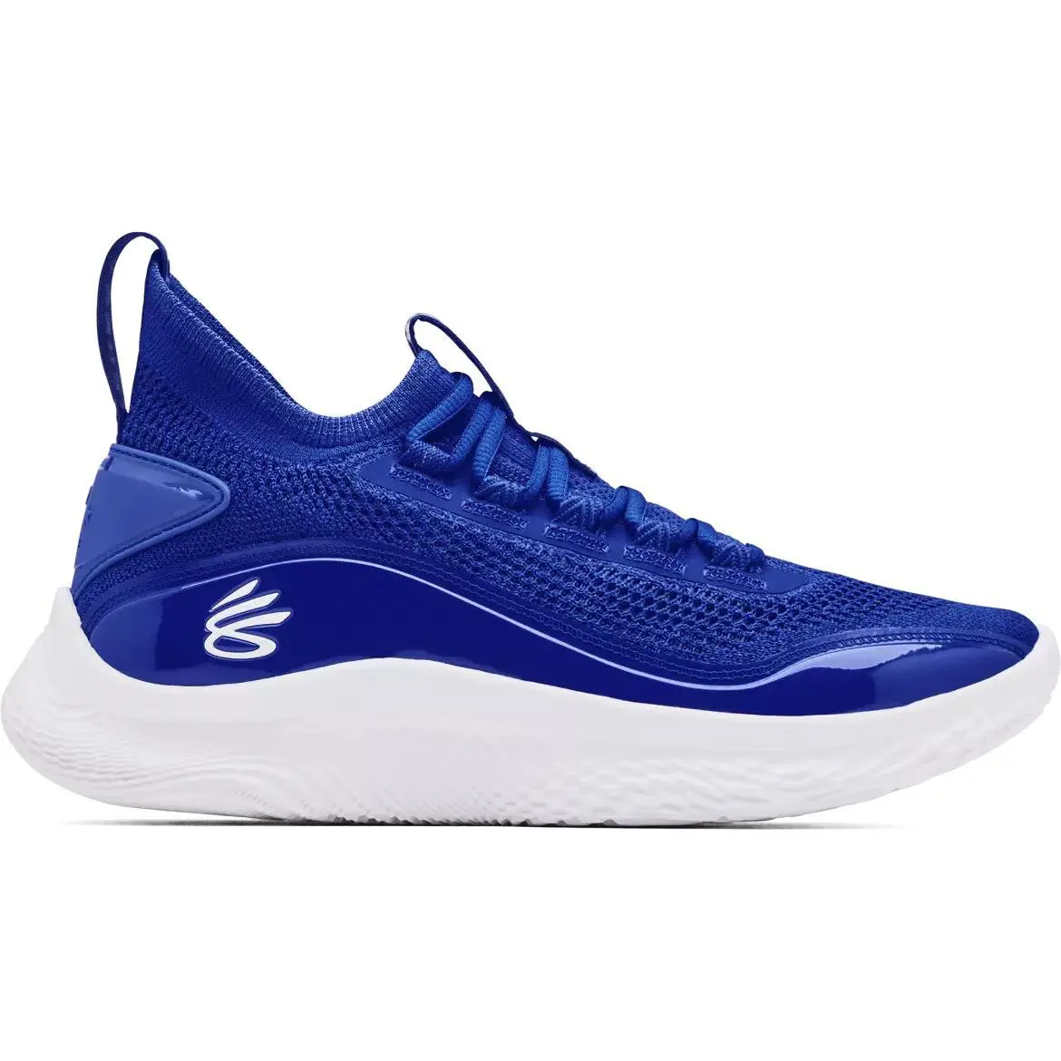 Men Under Armour Team Curry 8 NM Basketball Shoes Size 7.5 Blue White 3024785 - Blue