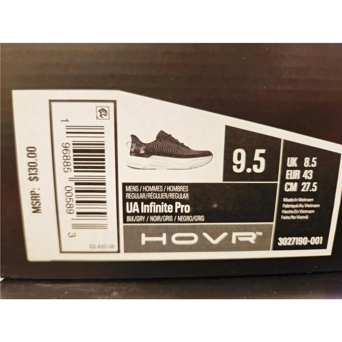 Under Armour shoes - Infinite Pro - Infinite Pro - 3027190-001 - Black (UPC: 196885005893) 7