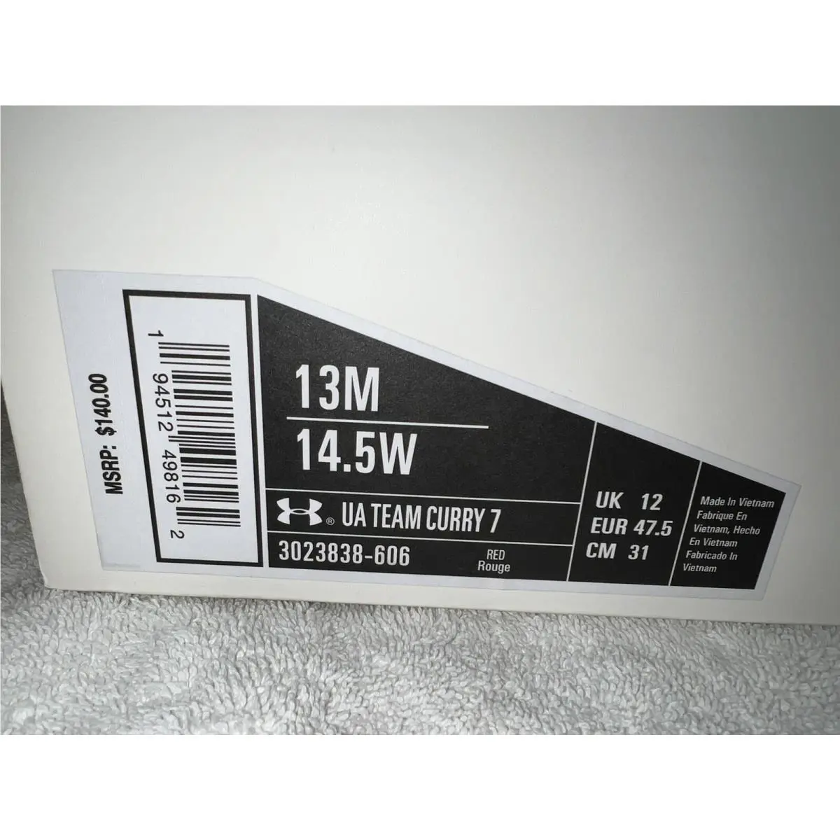 Under Armour shoes - Under Armour Curry 7 - Curry - 3023838606 - Red (UPC: 0194512498162) 3