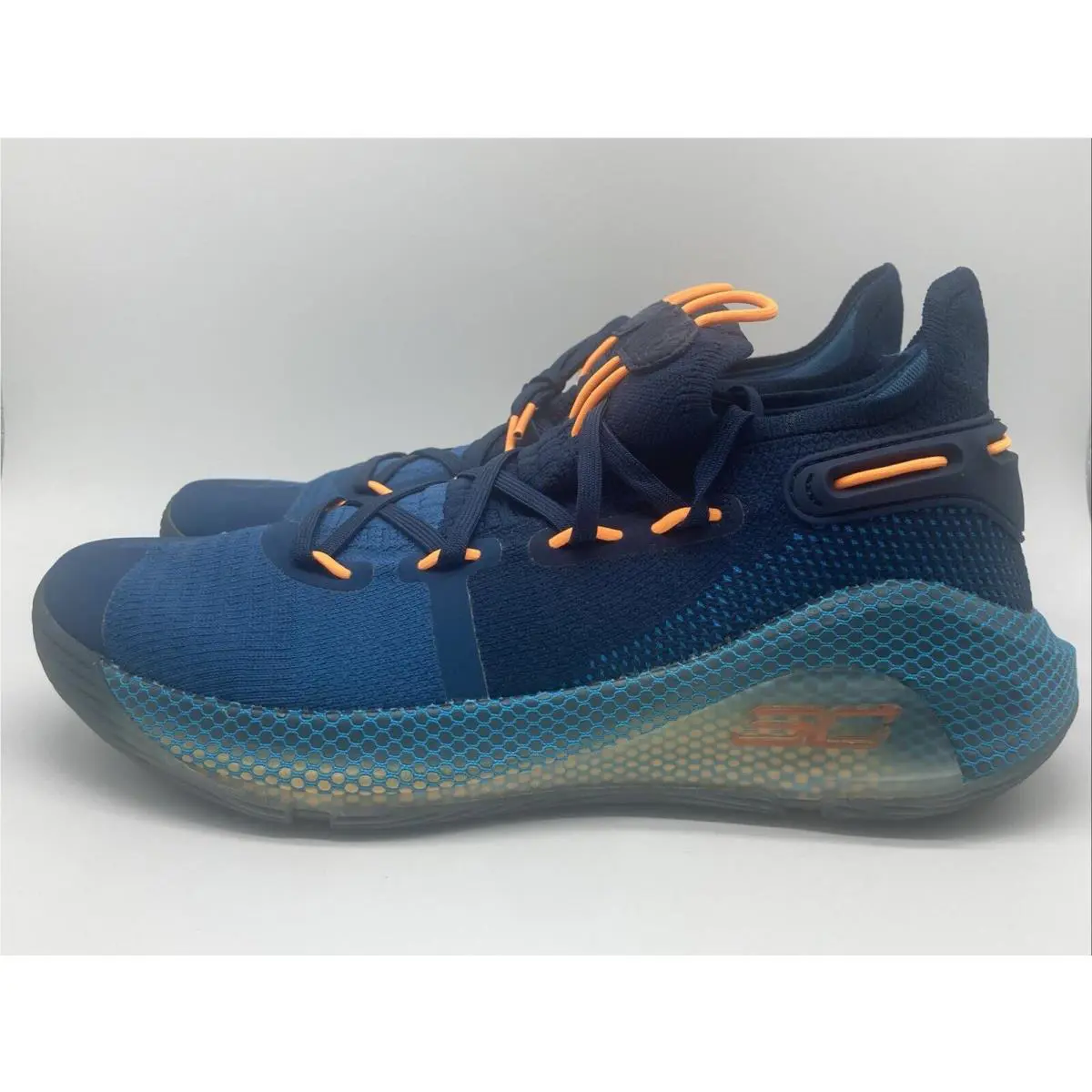 Under Armour shoes - Under Armour Curry 6 - Curry - 3020612-404 - Blue, Manufacturer: Academy Navy/Mango-Team Orange (UPC: 192810093003) 0