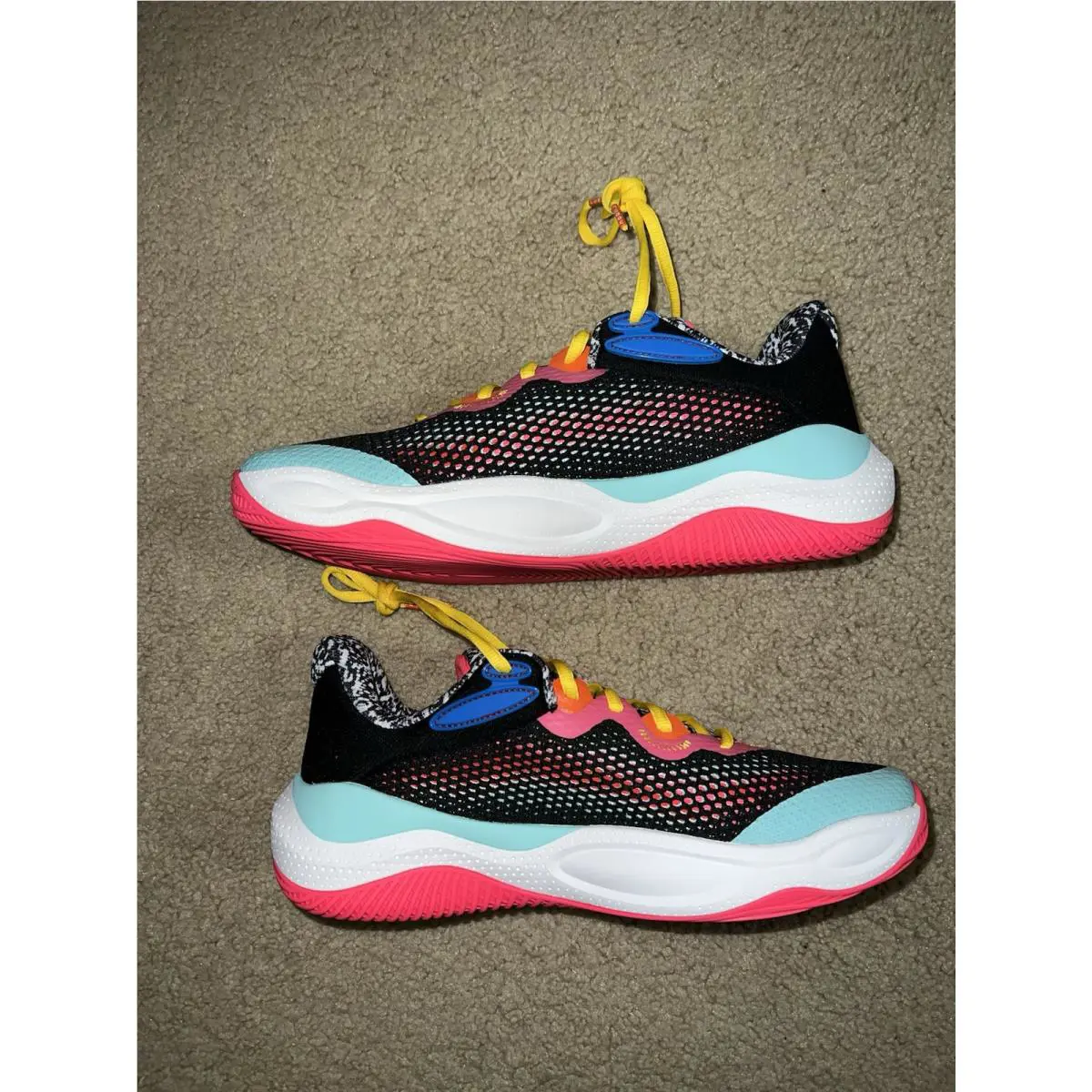 Under Armour shoes - Under Armour Curry Splash 24 - 3028137-001 - Black, Manufacturer: Black/Neo Turquoise/Taxi 2