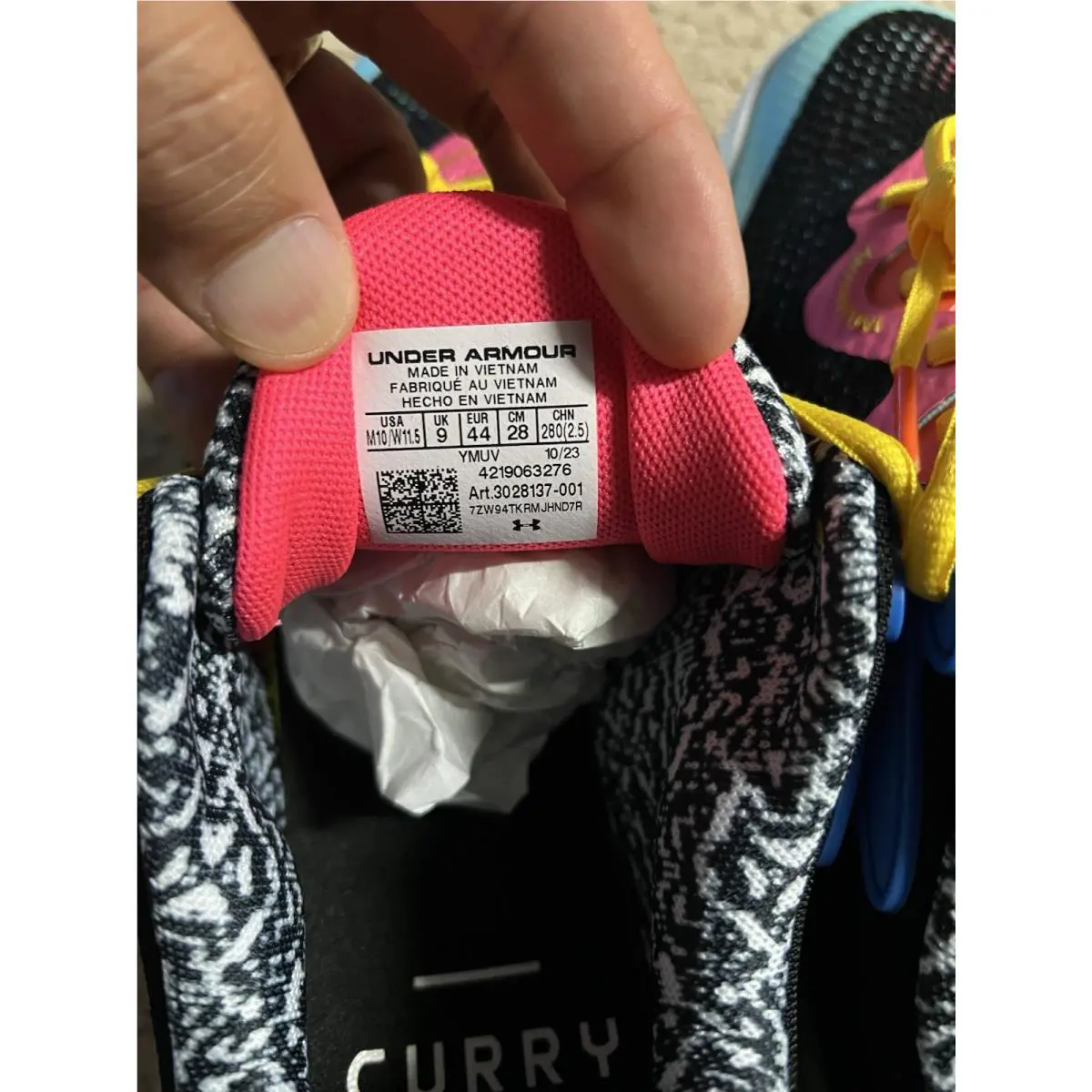 Under Armour shoes - Under Armour Curry Splash 24 - 3028137-001 - Black, Manufacturer: Black/Neo Turquoise/Taxi 6