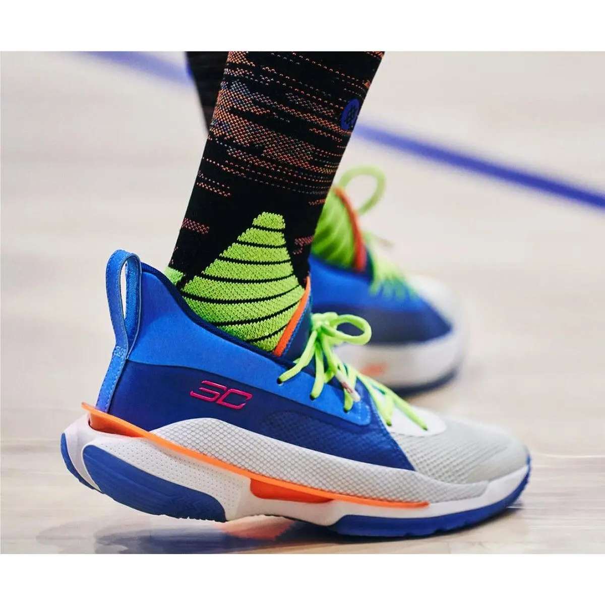 Under Armour shoes - Curry 7 - Curry - 3021258 - Blue, Manufacturer: Blue / White (UPC: 192811871600) 5