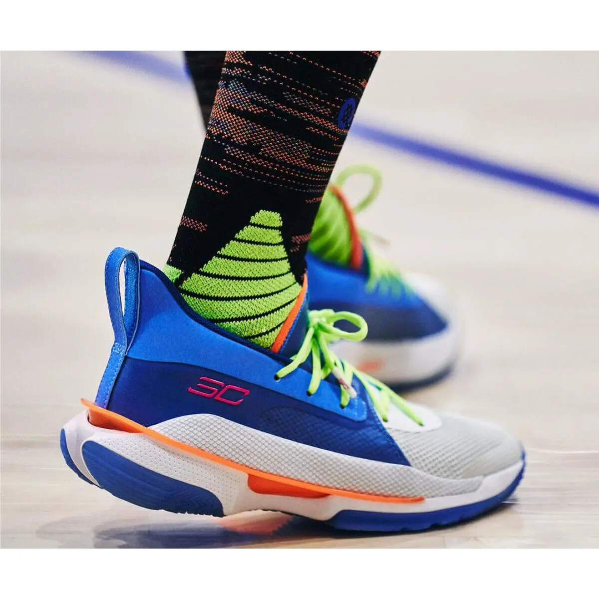 Under Armour shoes - Curry 7 - Curry - 3021258 - Blue, Manufacturer: Blue / White (UPC: 192811871600) 5