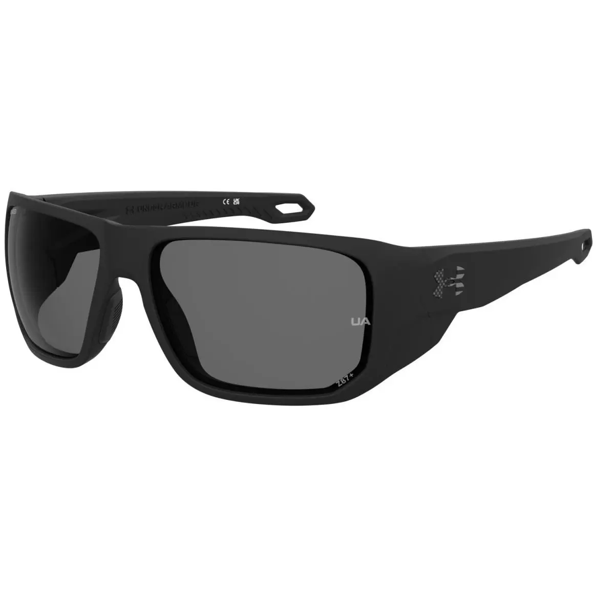 Under Armour UA Attack MD 003 6C Matte Black/grey Polarized Men`s Sunglasses - Frame: Matte black, Lens: Grey