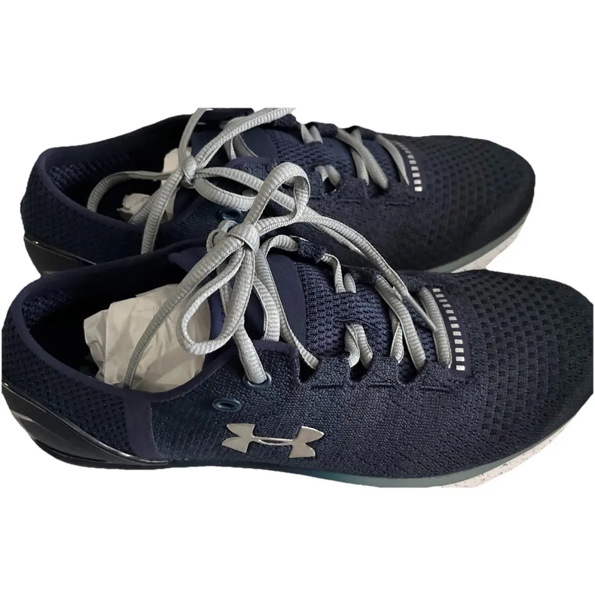 Womens Under Armour UA Team Bandit 3 Sneakers/shoes-size 8-MDN/BLK/MSV - Blue