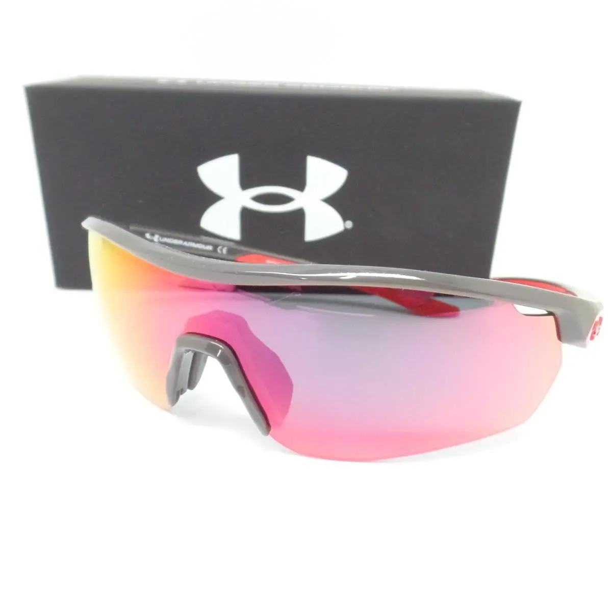 Gametime Jr Youth 7001 R6SB3 Jet Grey Red Sunglasses by Under Armour