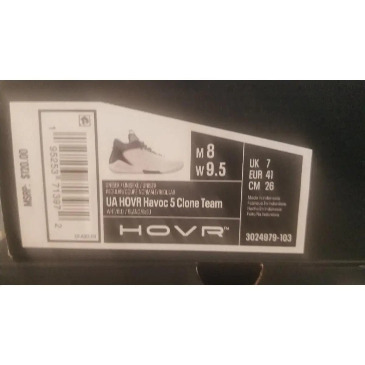 Under Armour shoes - Under Armour HOVR Havoc - HOVR Havoc - White/Midnight Navy/White (UPC: 195253713637) 6