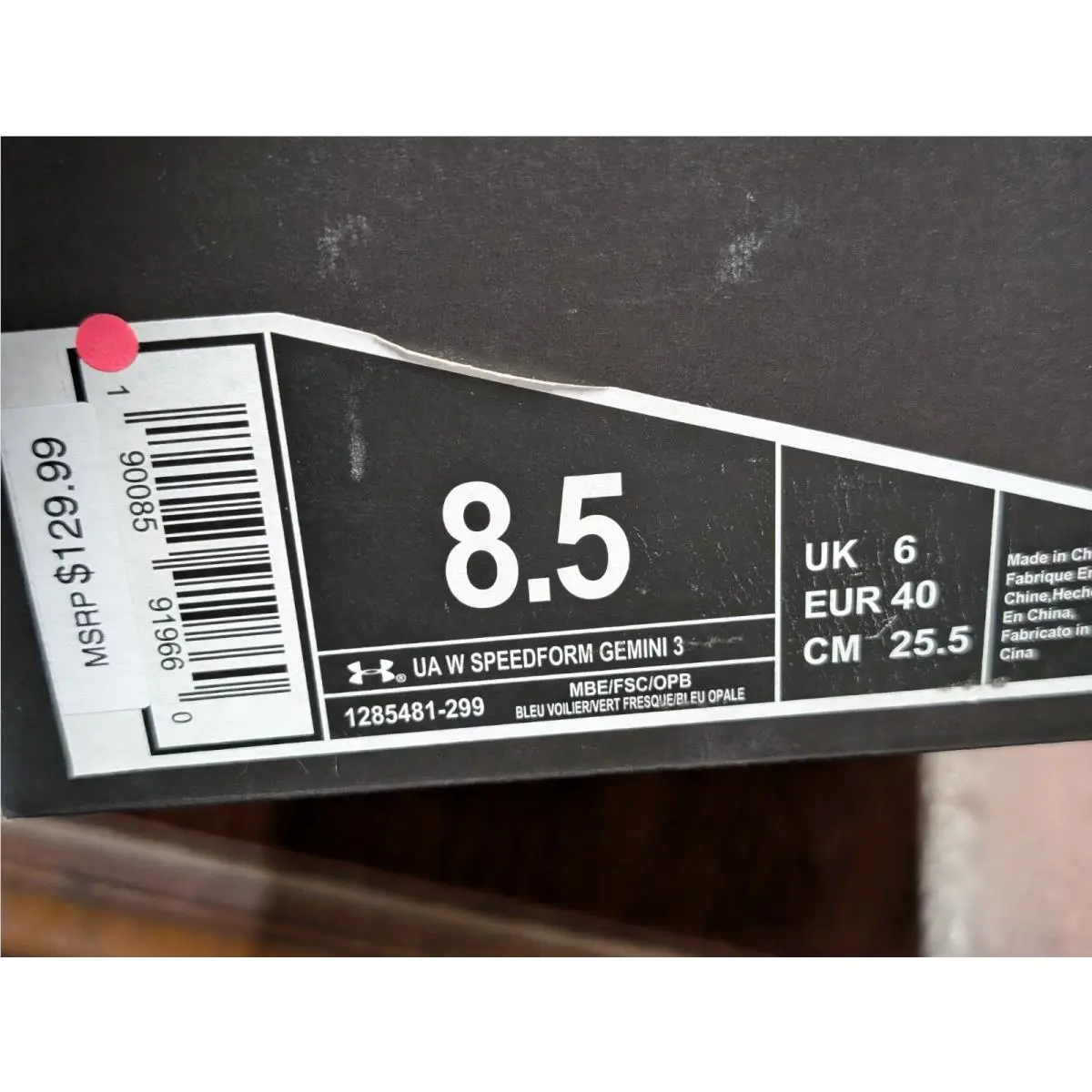 Under Armour shoes - Under Armour Speedform Gemini3 CY RE Running Shoe - 1285481-299 - Teal (UPC: 0190085919660) 9