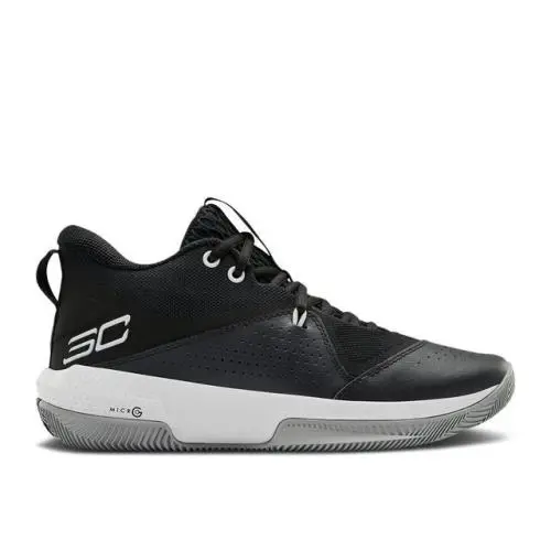 Under Armour Youth UA SC 3ZER0 IV Basketball Sneakers Black / White Size 6y