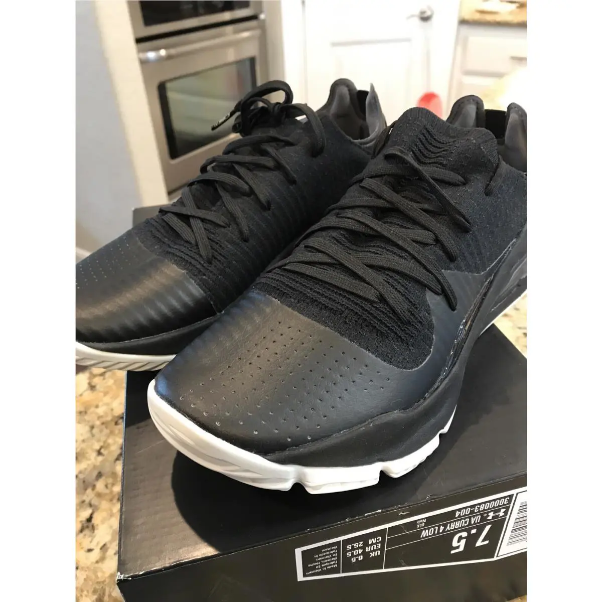 Under Armour shoes - CURRY 4 LOW - CURRY LOW - Black, Manufacturer: BLACK WHITE 1