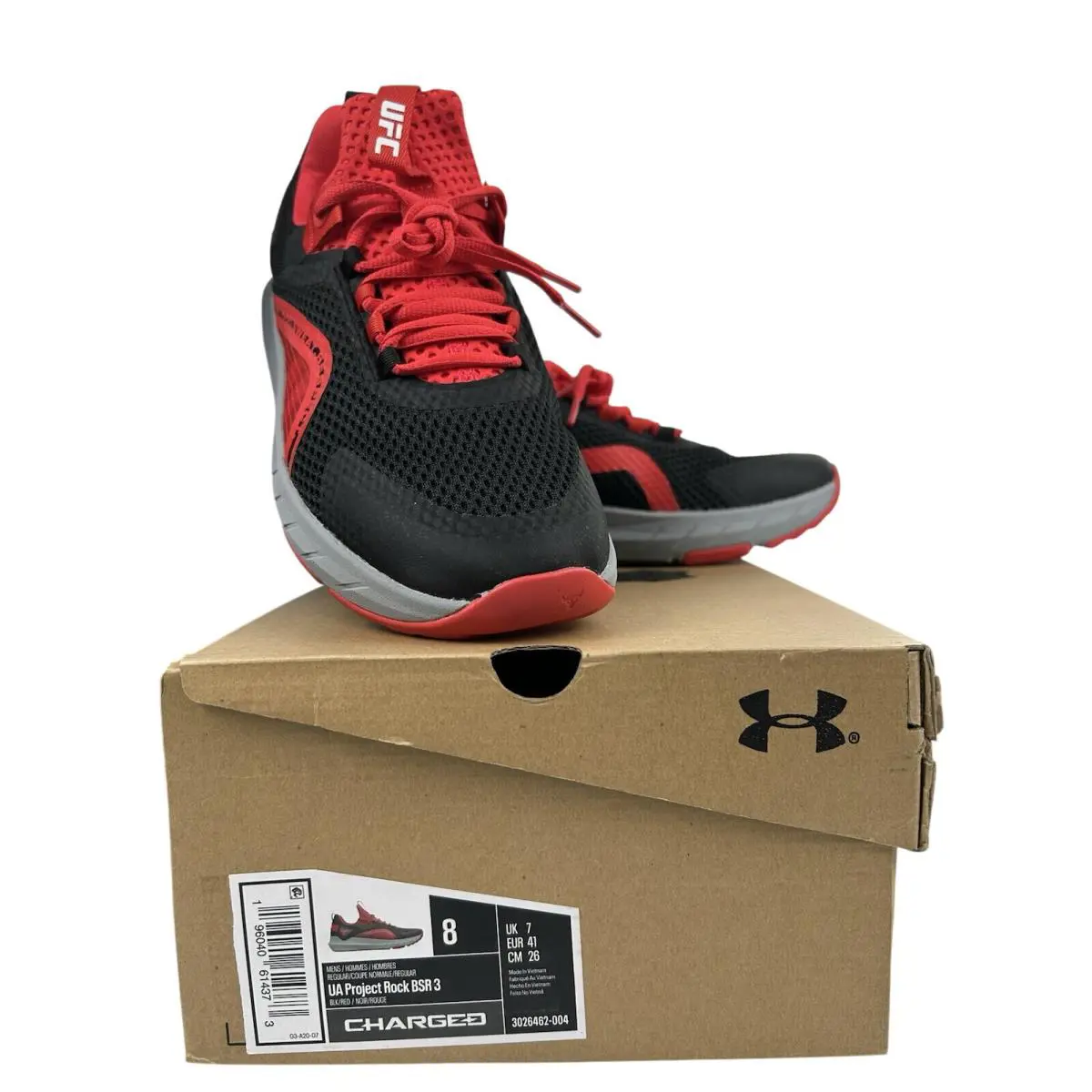Under Armour shoes - UA Project Rock BSR 3 UFC - 3026462 - Red 2