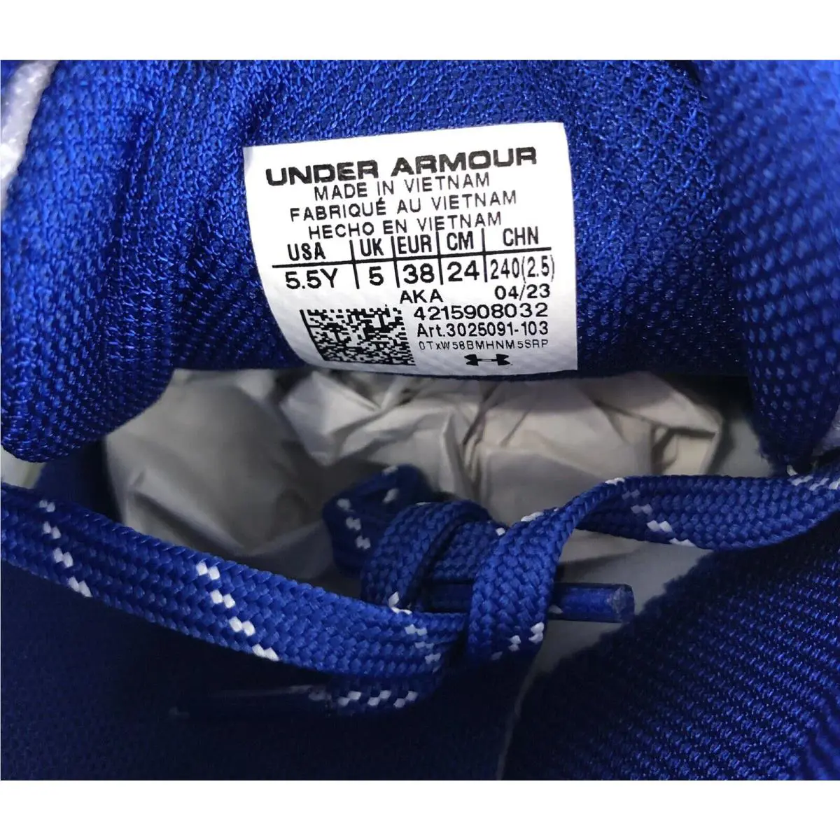 Under Armour shoes - GS 3Z6 - Royal Blue (UPC: 0196883006472) 6