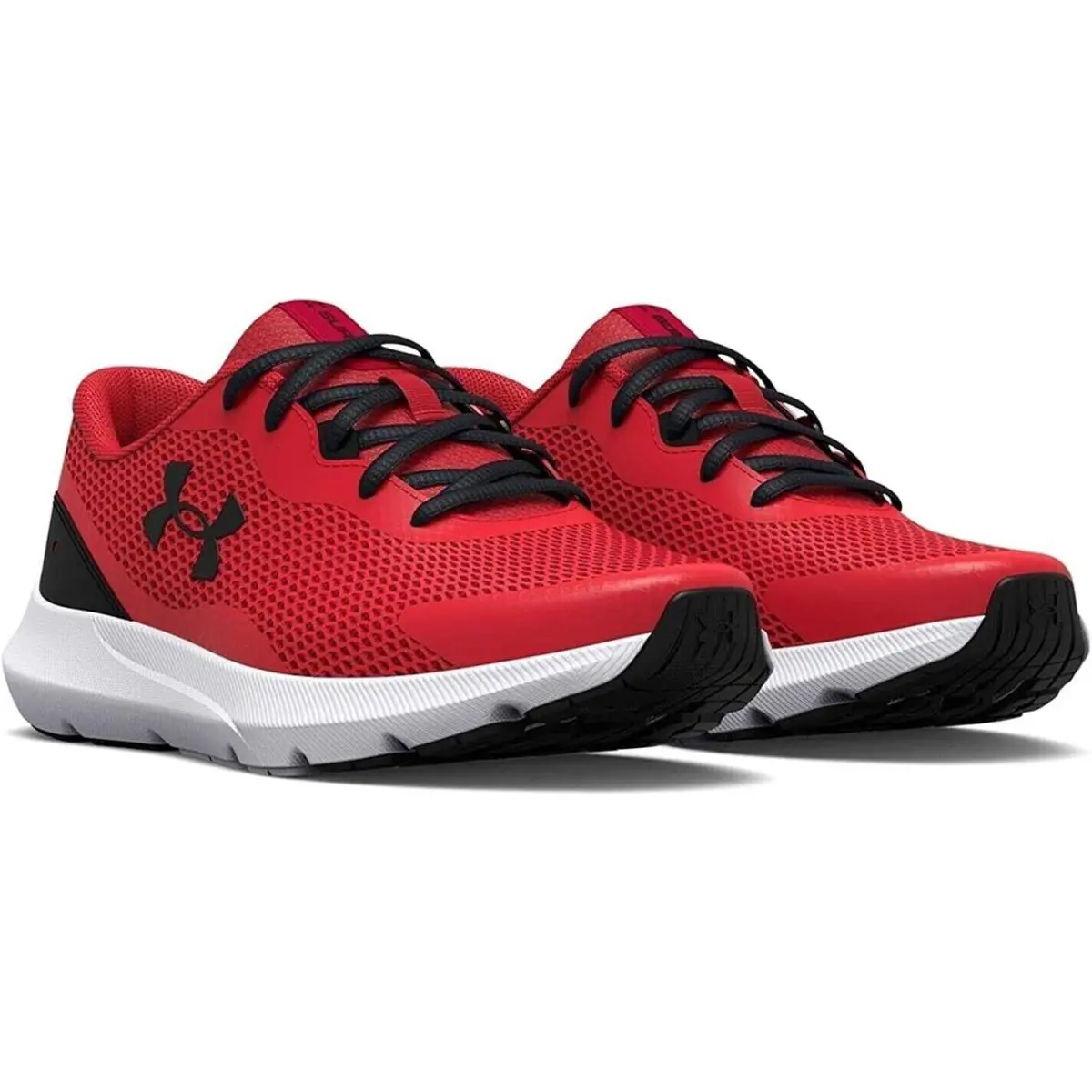 Under Armour Sneaker Surge 3 Running Shoe Red/white Bigkid Size 5Y Age 8-12