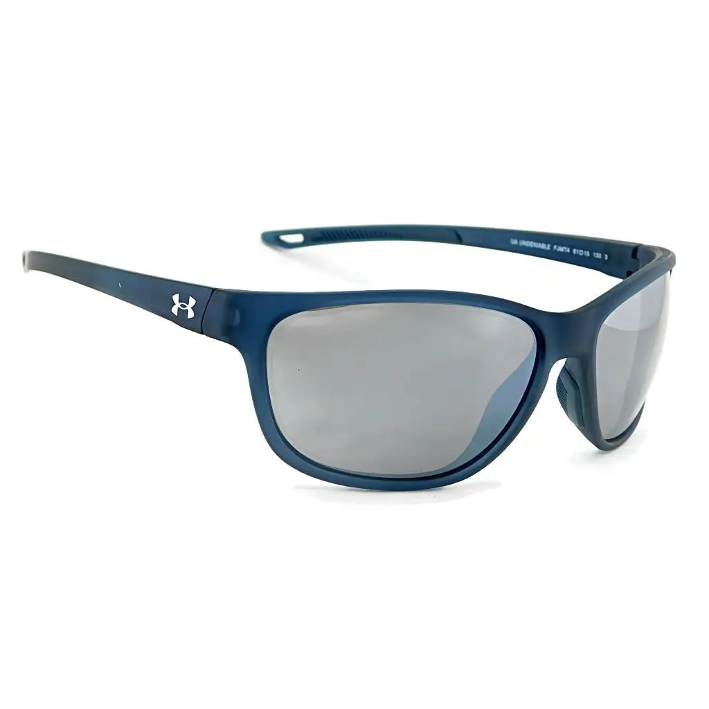Under Armour Undeniable Sunglasses Trans Matte Blue / Silver Mirror Lens - Frame: Transparent Matte Blue Note, Lens: Silver Mirror