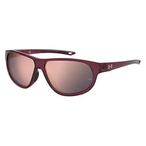 Intensity Women Designer Sunglasses Red Brown Rose Gold Mirror 59mm by Under Armour