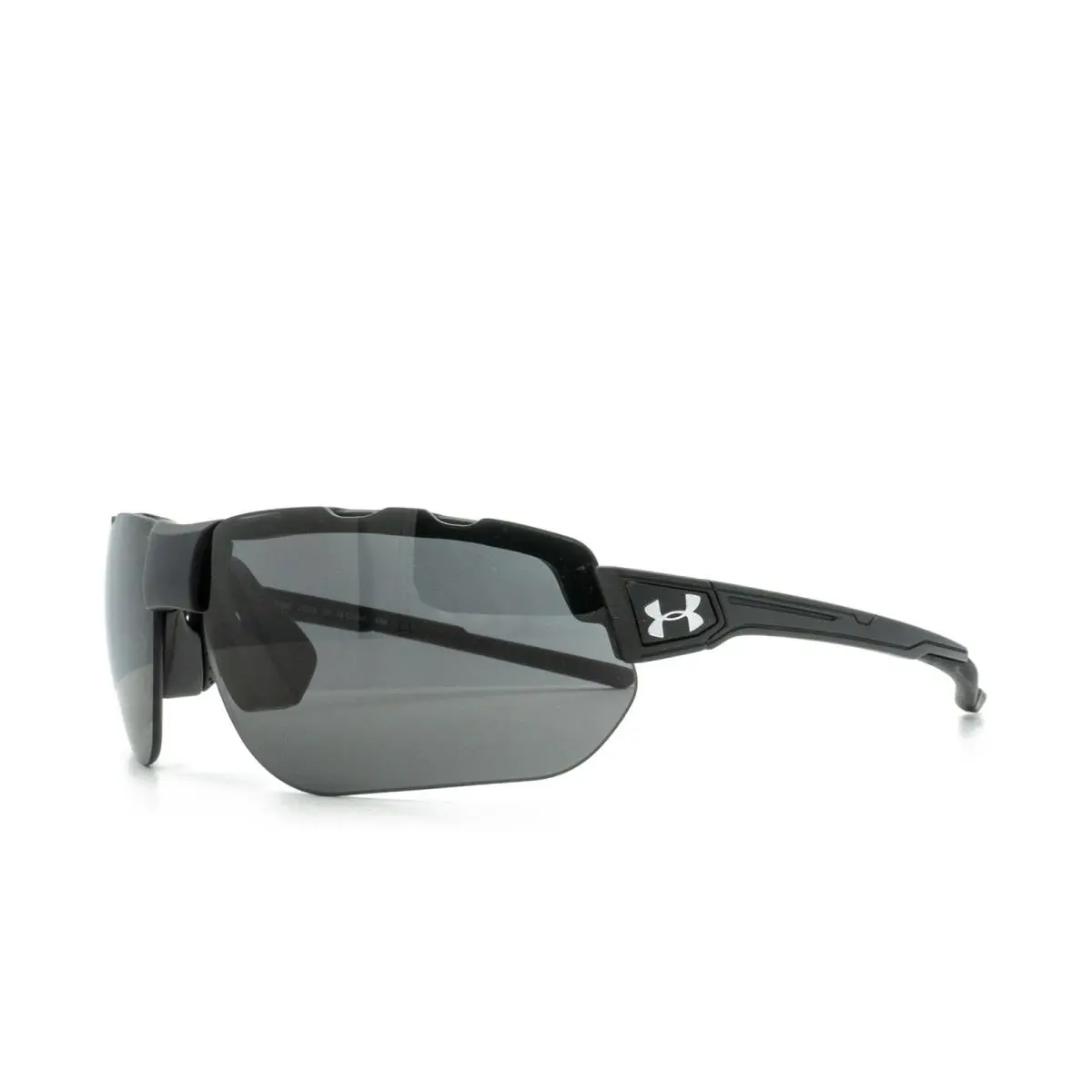 8600132-010100 Mens Under Armour Conquer Sunglasses - Frame: Black, Lens: Gray