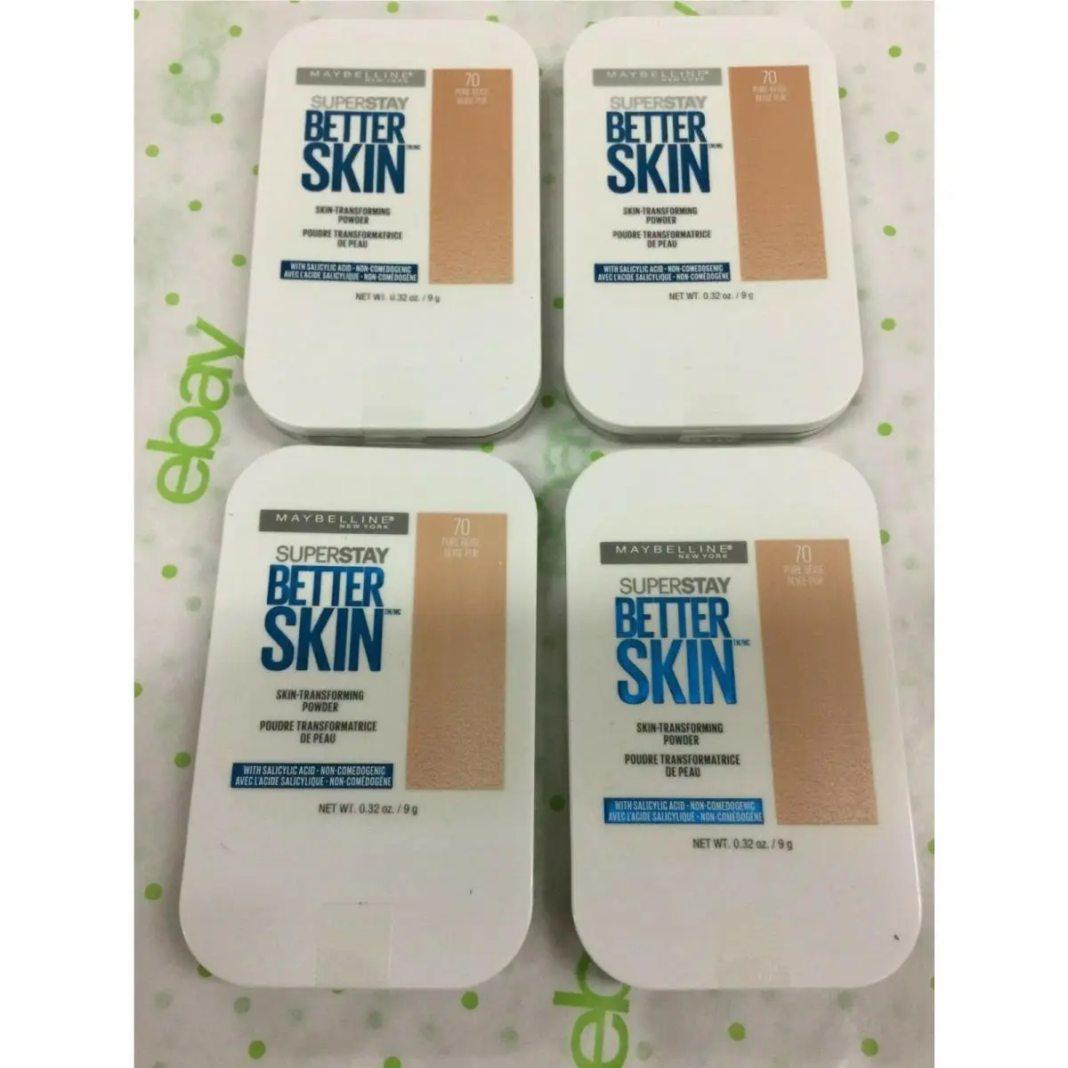 4 X  Superstay Better Skin Skin-transforming Powder -you Choose Shade 70 - Pure Beige by Maybelline
