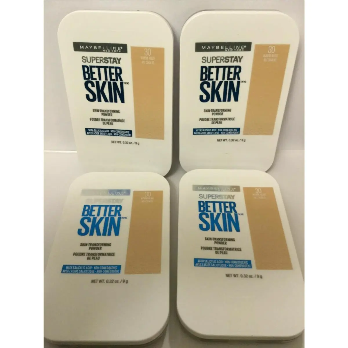 4 X  Superstay Better Skin Skin-transforming Powder -you Choose Shade 30 - Warm Nude by Maybelline
