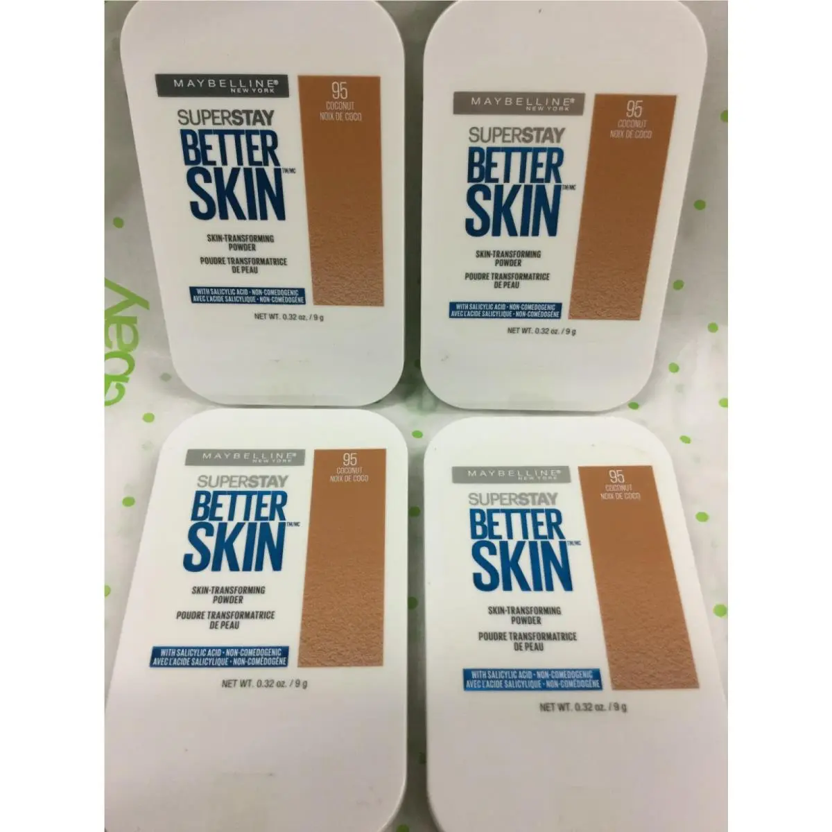 4 X  Superstay Better Skin Skin-transforming Powder -you Choose Shade 95 - Coconut by Maybelline
