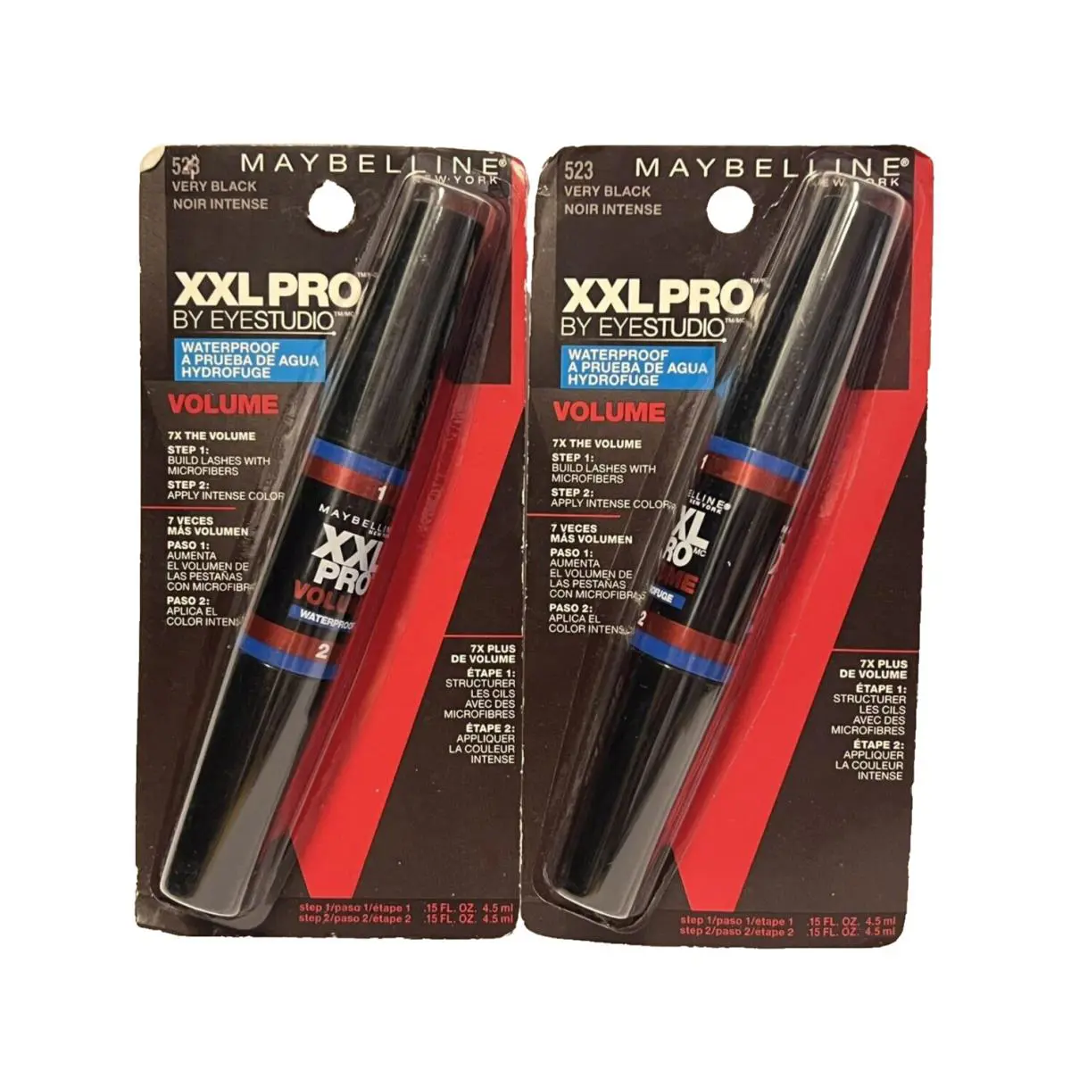 Maybelline New York Xxl Pro By Eyestudio Waterproof Mascara 523 Very Black 2 X