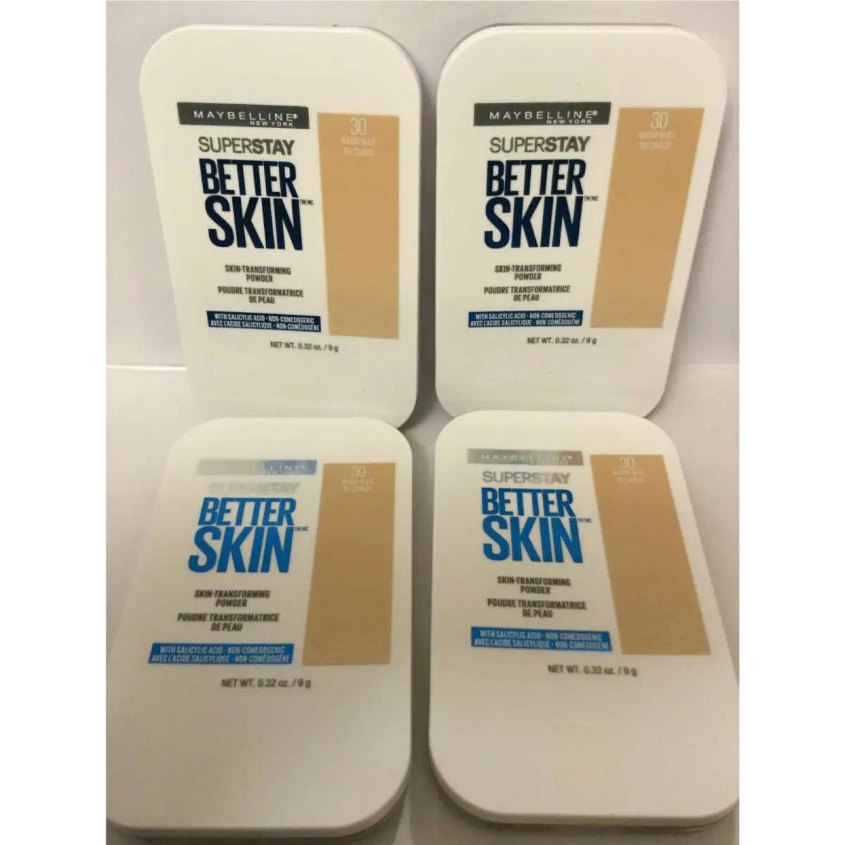Lot OF 4 Maybelline Superstay Better Skin Skin-transforming Powder 30 Warm