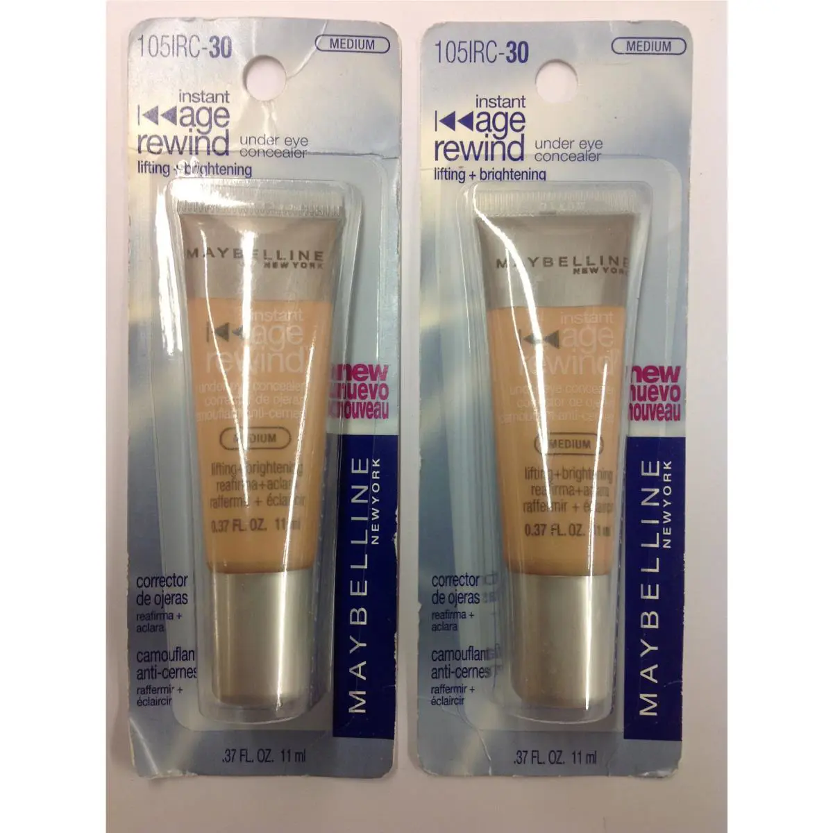 Lot OF 3 X Maybelline Instant Age Rewind Under Eye Concealer Medium New