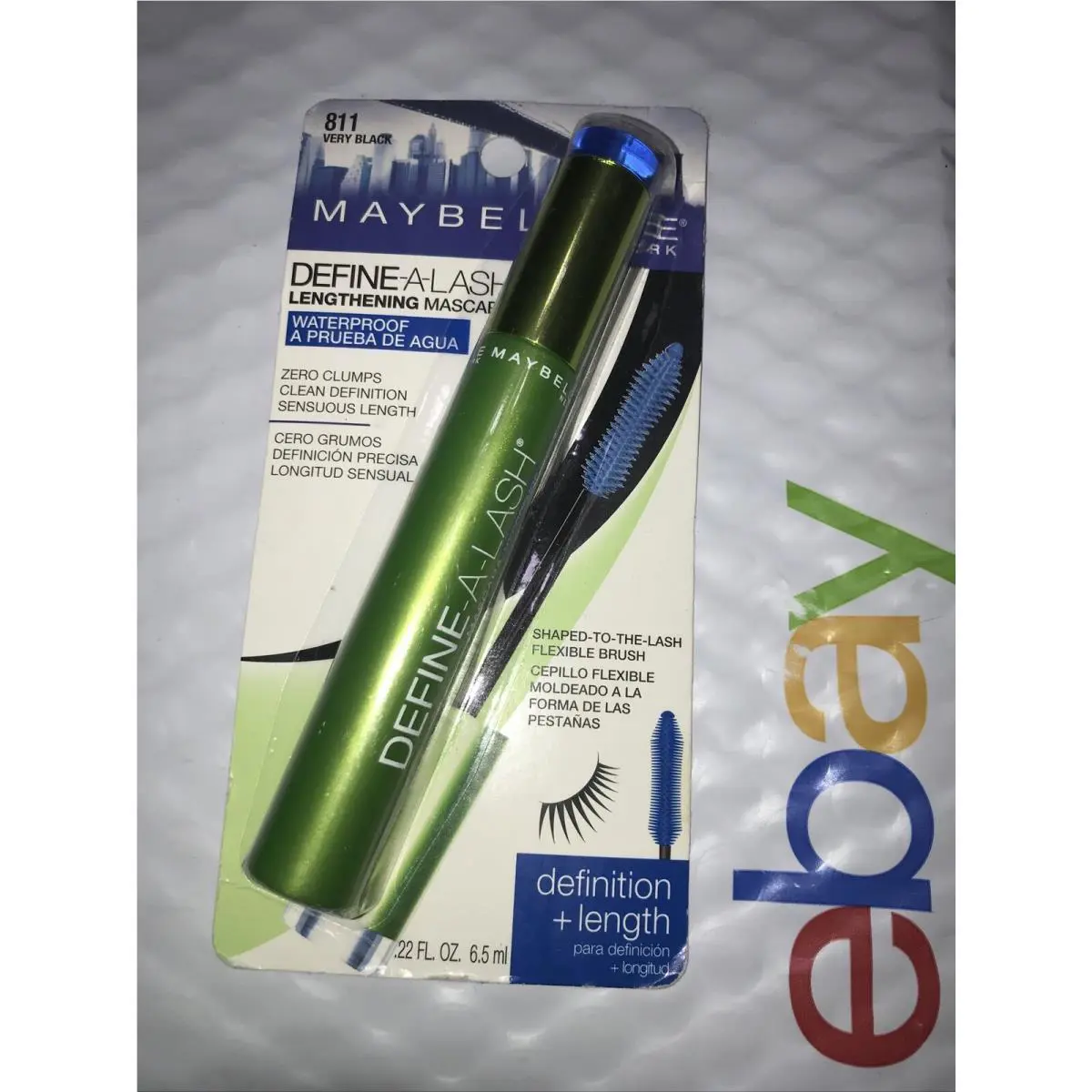 Maybelline Define-a-lash Mascara Lengthening Waterproof 811 Very Black Nip